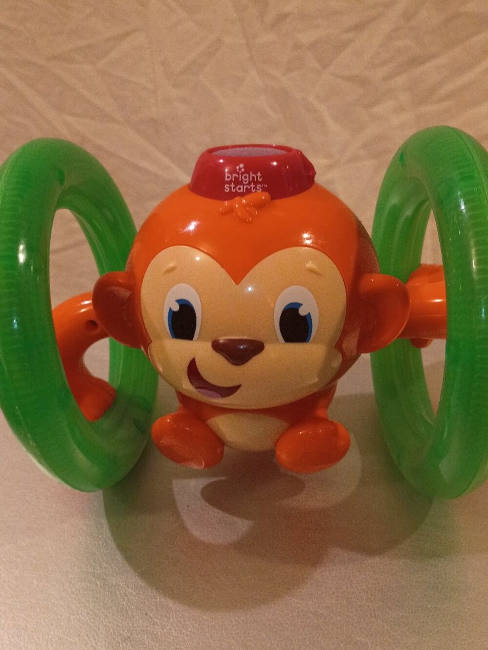 NWOT! Bright Starts Roll and Glow Monkey Baby Toy with Lights and Melodies